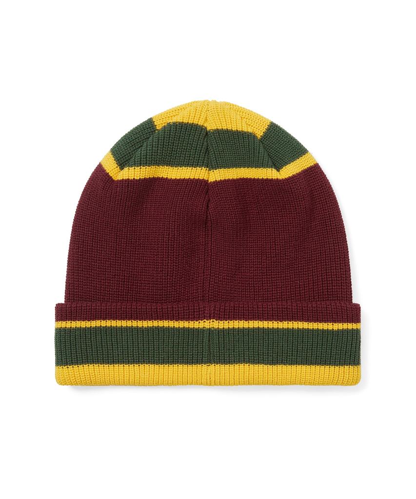 THISISNEVERTHAT E/T-Logo Multi Striped Beanie Burgundy