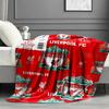 Liverpool F.C. Print Decke - Weich & Bequem, für Schlafzimmer, Reisen, Sofa, Heimdekoration - Geburtstags-Weihnachtsgeschenk für Freund