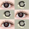 FUNSACHY 1 pár přírodně hnědých kontaktních čoček pro oči velké černé oči čočky korejská krása šedé zornice módní barevné oční kontakty