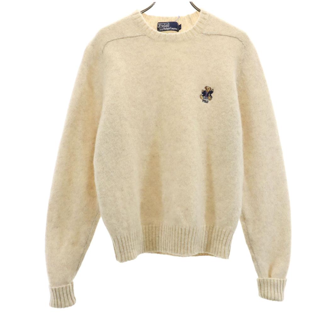 Polo by Ralph Lauren 90s Old Polo Bear Polo Bear Embroidery Long sleeve sweater Women Used
