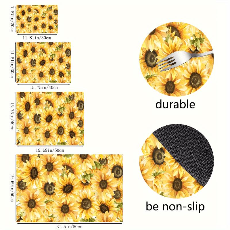 1Pcs Rubber Drying Mat With Colorful  Print For Coffee Shop Restaurant Kitchen Carpet Tableware Durable Diatom Mud Table Mat Pet Mat Coffeeware