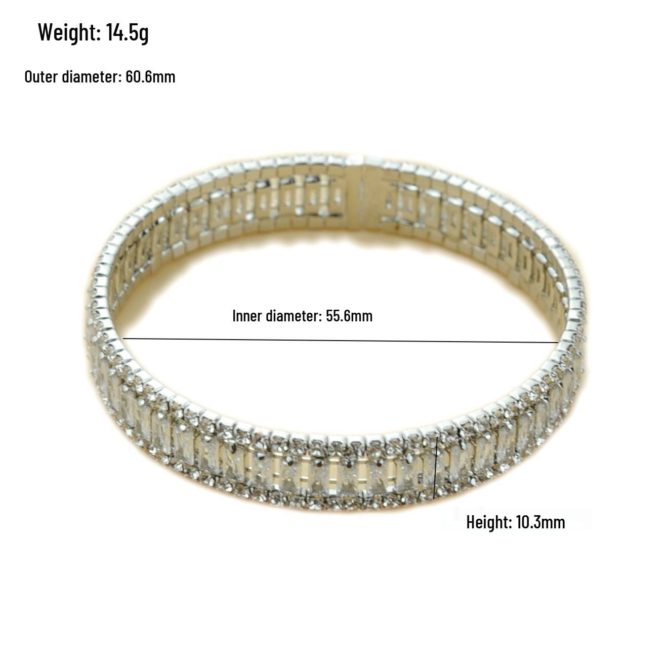 2024 Colorful Zircon Gypsophila Adjustable Women s Bracelet
