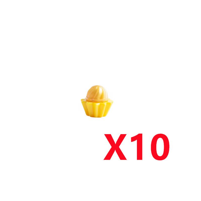 MOC City Building Blocks Toy Food Accessories Mini Brick Mushroom Fish Apple Hot Dog Cake Pizza Chicken Leg Ice Cream Box K031