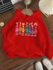 Children's Hooded Sweatshirt, Spring and Autumn Style, Boys' and Girls'cartoon Crayon Print Hoodie Casual Long-sleeved Pullover.