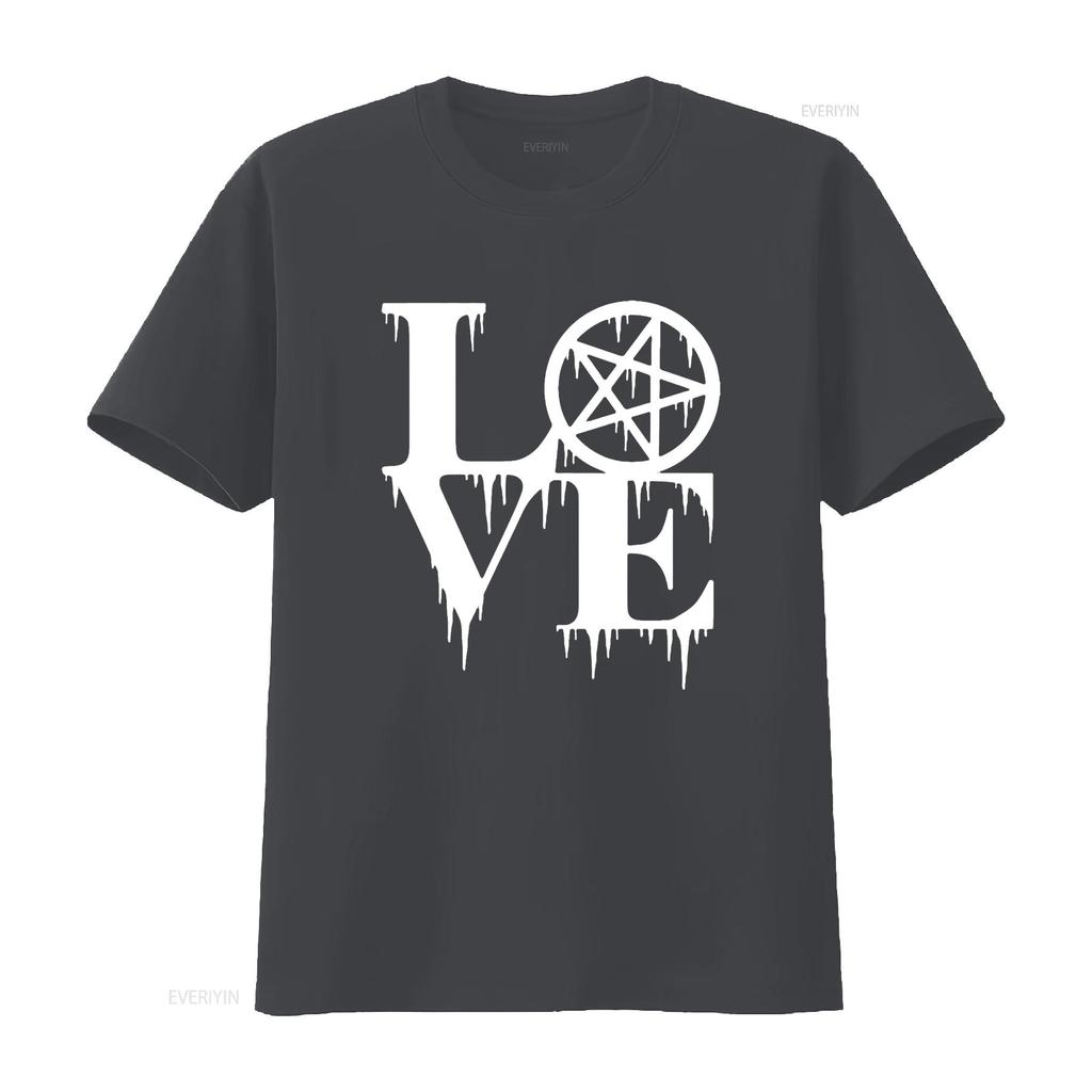 Wiccan pagan and Occult Clothing Love Womens T Shirt Black S vintage Washed graphic Unisex Soft Stylish Comfortable