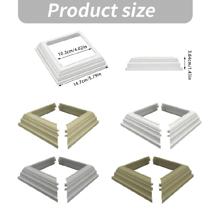 Split Type Fence Post Skirt Porch Two Piece Base Trim Rings For Easy Cleaning And Long Lasting Performances Enduring