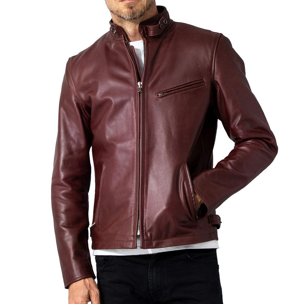 

Single Riders Single Riders Jacket SRS01A 3L Size Pull Up Wine Red [Liugoo Leathers] Men s