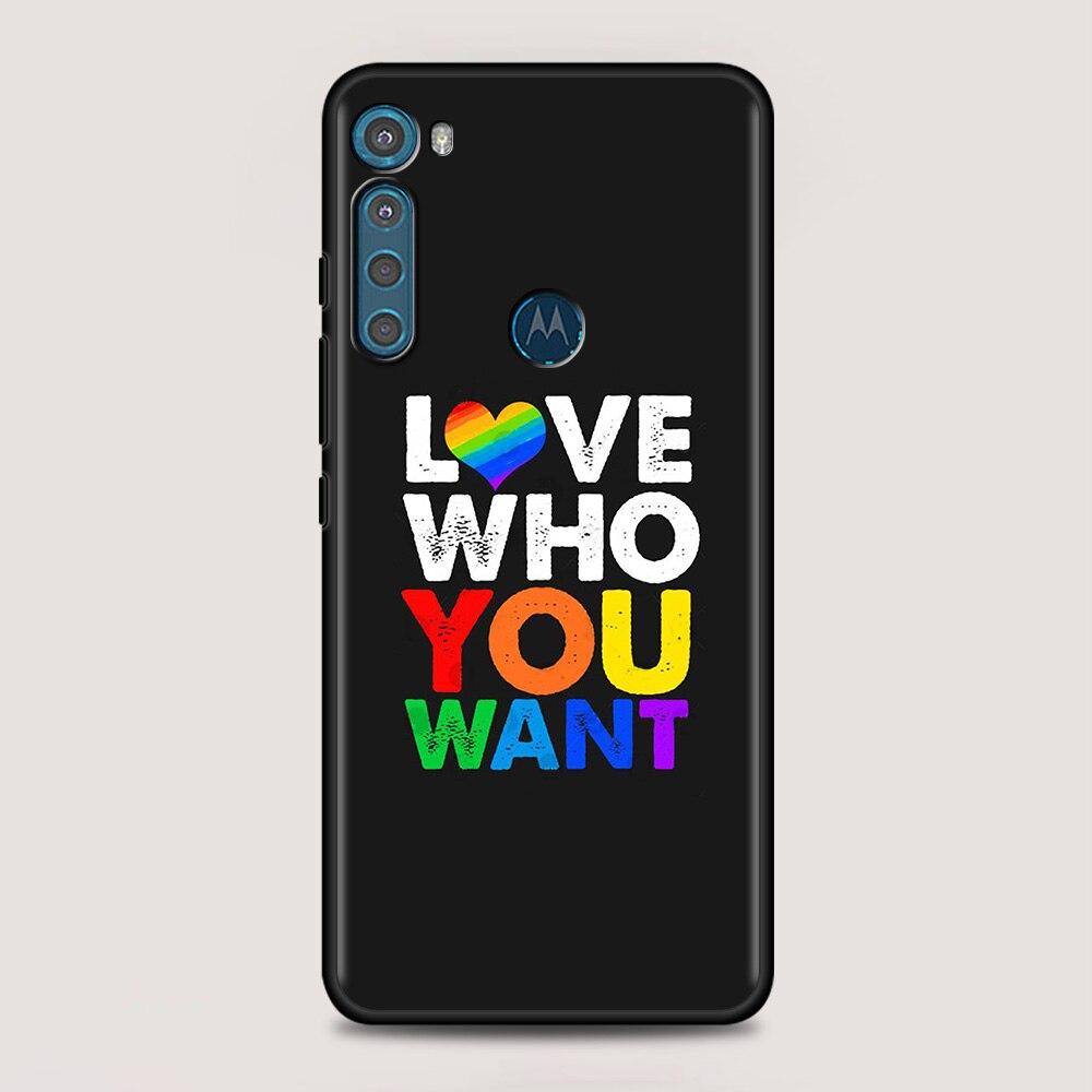 

Чохол Gay Lesbian Lgbt Rainbow Pride для Moto One Fusion Hyper Edge E6s Capa для Moto G30 G10 Power G9 Play G8 Lite G Stylus Moto G30