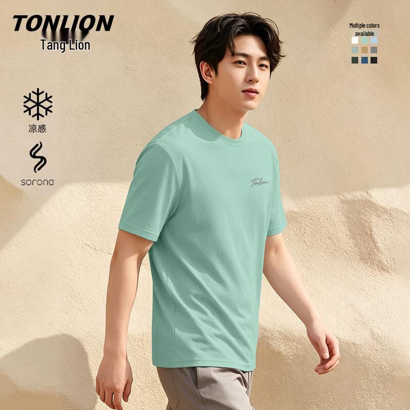 

TonLion Men s Ice-Feel Casual Short Sleeve T-Shirt L
