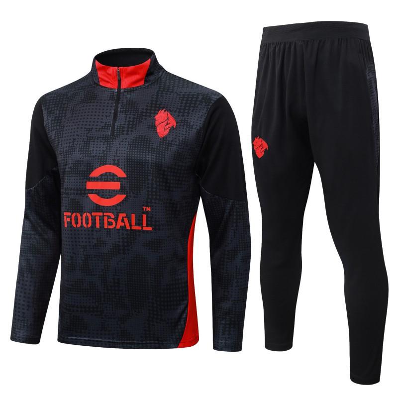 Paris Fußball Trainingskleidung Arsenal Manchester City Crescent Betis Flamenco Halb-Reißverschluss Langarm Anzug