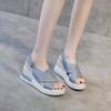 Fashion GKTINOO Genuine Leather Wedges Sandals For Women High Heels Platform Sandals Summer Casual Shoes 2025 Sandalias Mujer
