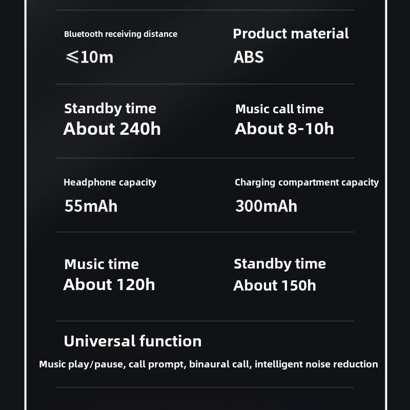 OWS Open Bluetooth Earphones with Earless Sports Earphones Long Life with Digital Display