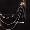 Ins Men and Women Trendy Waist Chain Punk Non-mainstream Metal Star Decoration Jeans Accessories Chain Multi-layer Pants Decoration