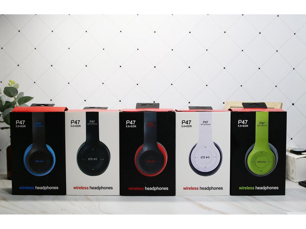 P47 Foldable Over-Ear Wireless Bluetooth Headphones