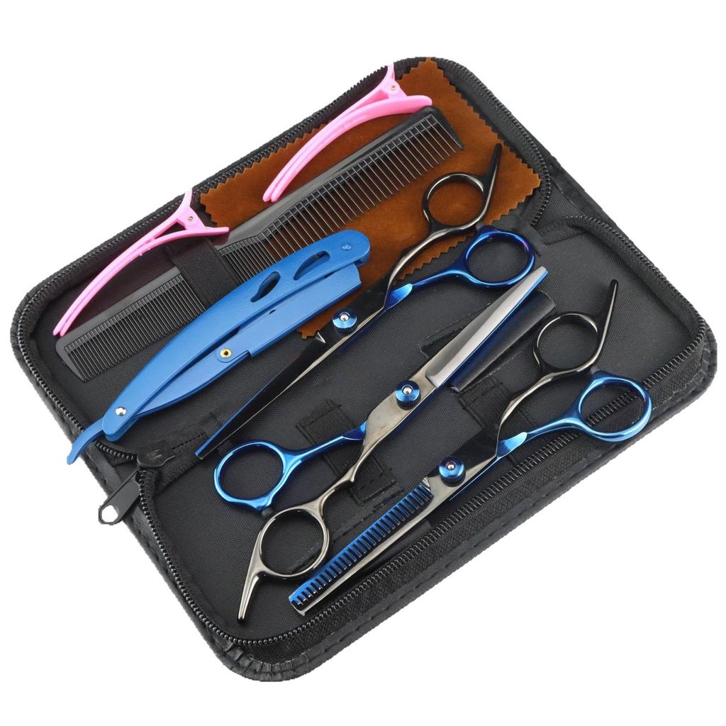 6.0 Inch Hair Scissors 3 Combinations, Set Hair Scissors Home Free Scraper