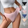 Premium Women's Breathable Pure Cotton Mid-Rise Triangle Panties - Plus Size Available