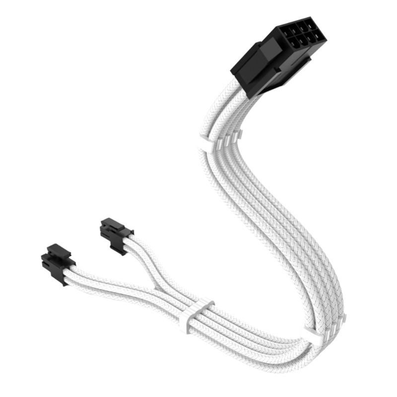 11.8inch CPU 8pin Male to 4+4pin Detachable Male Power Adapter Cable For Modular