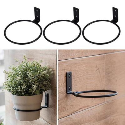 Railing Outdoor Decor Office Flower Pot Holder Ring Planters Rack Planter Pot Stand Wall Mounting