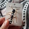 Black Enamel Ant For Women Brooches Men Metal Alloy Big Insect Banquet Celebration Gathering Pin Brooch PinsParty Gift Idea