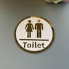 Segnale WC 3D Acrilico Uomo Donna Bagno Adesivo Murale Autoadesivo Decorazione Fai da Te Per Ufficio Attività Commerciale Hotel Caffetteria Porta Pubblica