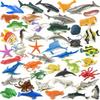 24pcs/12pcs PVC Sea Animal Set: Mini Marine Life Doll Realistic Ocean Figures Christmas Gif Sea Lion Shark Turtle Seahorse Whale