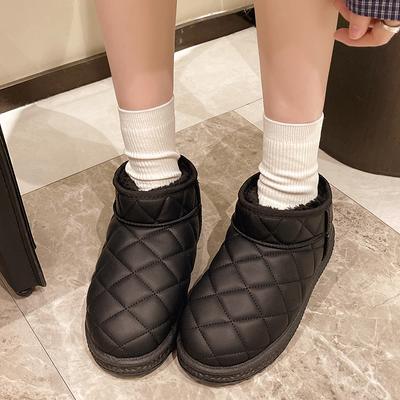 Mode Damen Schneestiefel Winter 2024 Heißer Verkauf Dicksohlige Damen Warme Mittelhohe Absatz Wasserdicht Lässig Warme Plüsch Schneestiefel Botines Mujer