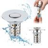 Bathroom Sink Drain Strainer Universal 3 in 1 Pop Up Stopper with Detachable