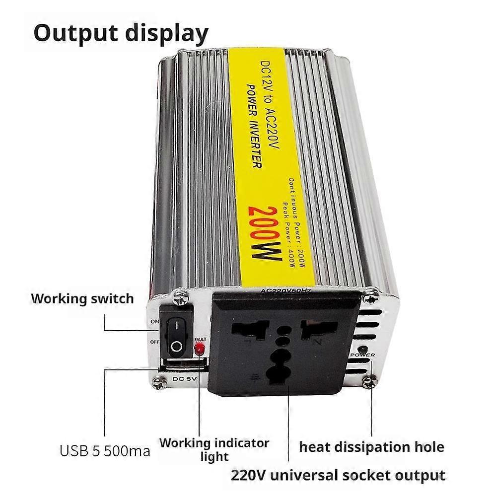 12V DC to 220V AC Car Power Inverter
