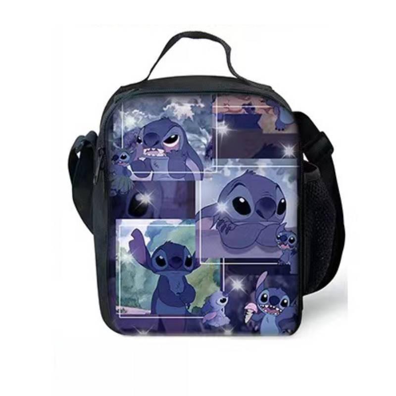 Stitch Lunch Bag With Polyester Material For School Daily Use And Lightweight Carrying