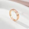 Kinel Glossy Vintage Men's Ring Cubic Zirconia Setting Fashion Jewelry
