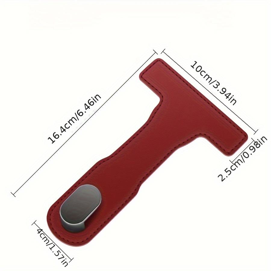 Car Co-Pilot Glove Box Hook - Heavy-Duty PU Leather Organizer with Strap, Secure Snap Closure for Car