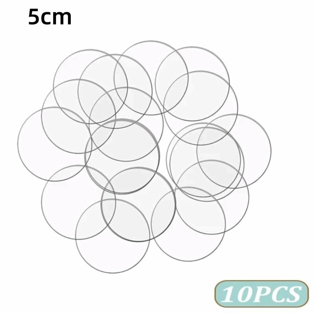 10Pcs 2MM Blanks Acrylic Circle Dis Transparent Transparent Disc  Cake Baking Decor