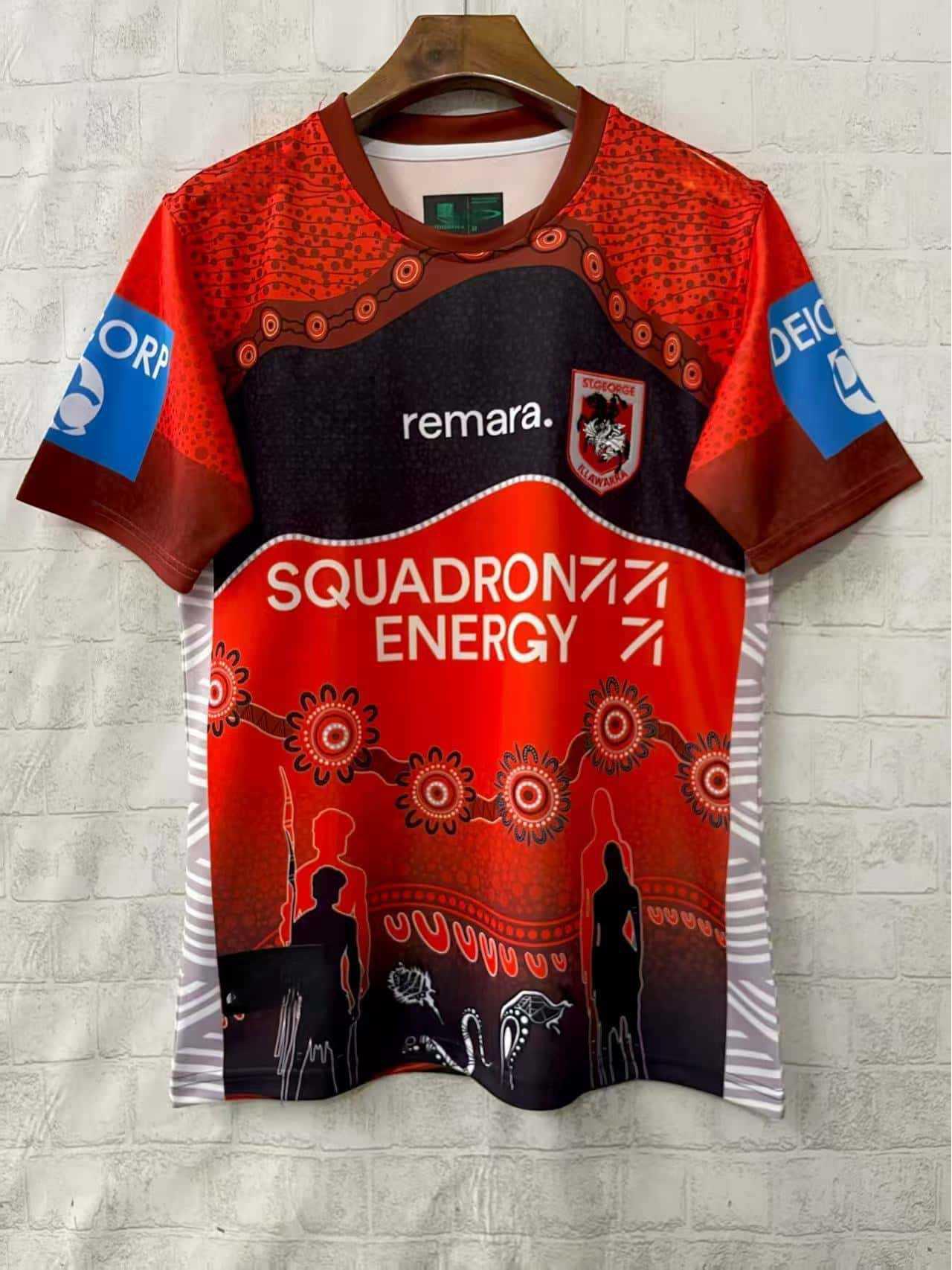 St. George Indigenous 2025 Rugby Jersey - Men s Short Sleeve Sports Shirt M