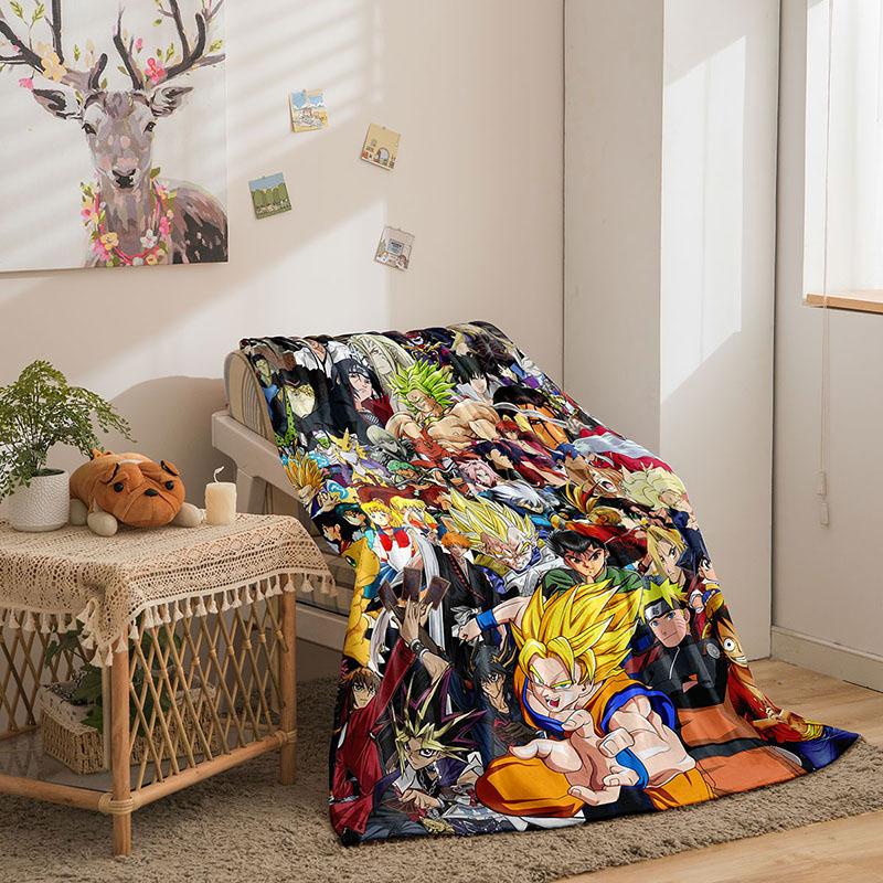 Cartoon Dragon Ball Wukong Series Double-Sided Flannel 3D Digital Printing Blanket Blanket