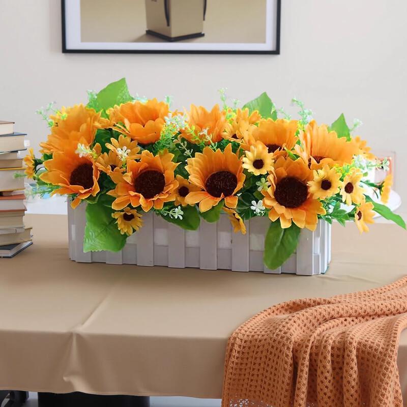 Artificial Flower Arrangement with Fence