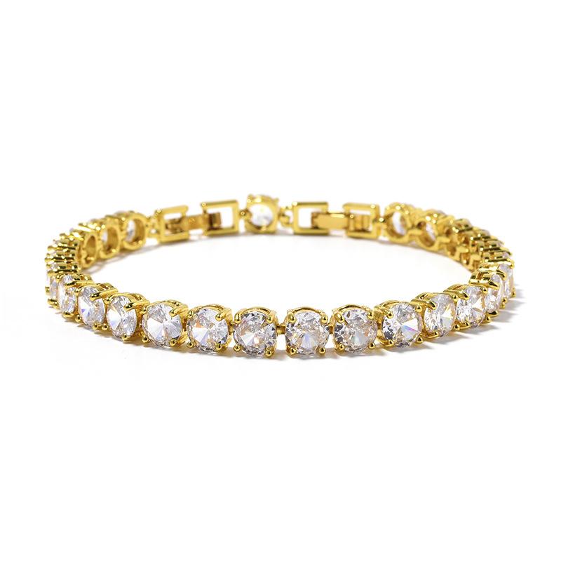 Super Flash Zircon Bracelet 6mm Multicolor Optional Jewelry Bracelet Platinum Plated Ladies Diamond Bracelet