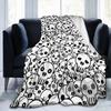 Skull Pile Blankets Velvet Halloween Spooky Design Soft Throw Blanket for Bed Bedspread