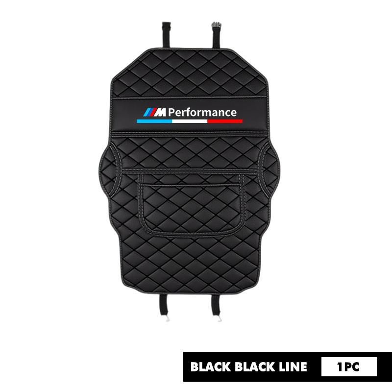 qznrv2 Car Seat Back Anti Kick Pad Protector Cover with Storage Pocket For BMW Performance M Alpina E71 E83 F30 M6 F01 F20 X1 X2 X3