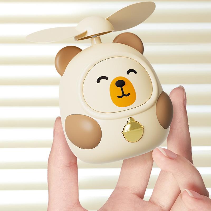 2025 New Cute Capybara Mini Portable Fan Handheld Small Fan Usb Charging 2-Speed Handheld Fan Suitable For Office Outdoor Travel
