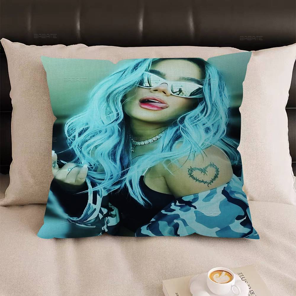 Popular Music Singer KKarol G Cushion Cover Decorative Pillow Sofa Home Decor Case Pillow Cases