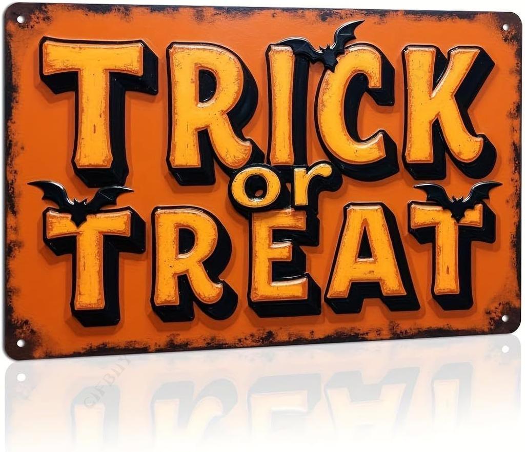 Halloween Poster On the Wall, Metal Plaque 20x30cm