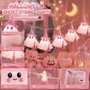 Halloween Ghost String Lights LED for Decorations, Cute Hanging Gauze Lamps Holiday Room Ornament with Warm White Lights, Indoor Home Party
