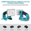 Handheld Outdoor Camping Spotlight 9W 1000LM Flashlight LED Work Light for Makita 14.4-18V Li-ion Battery