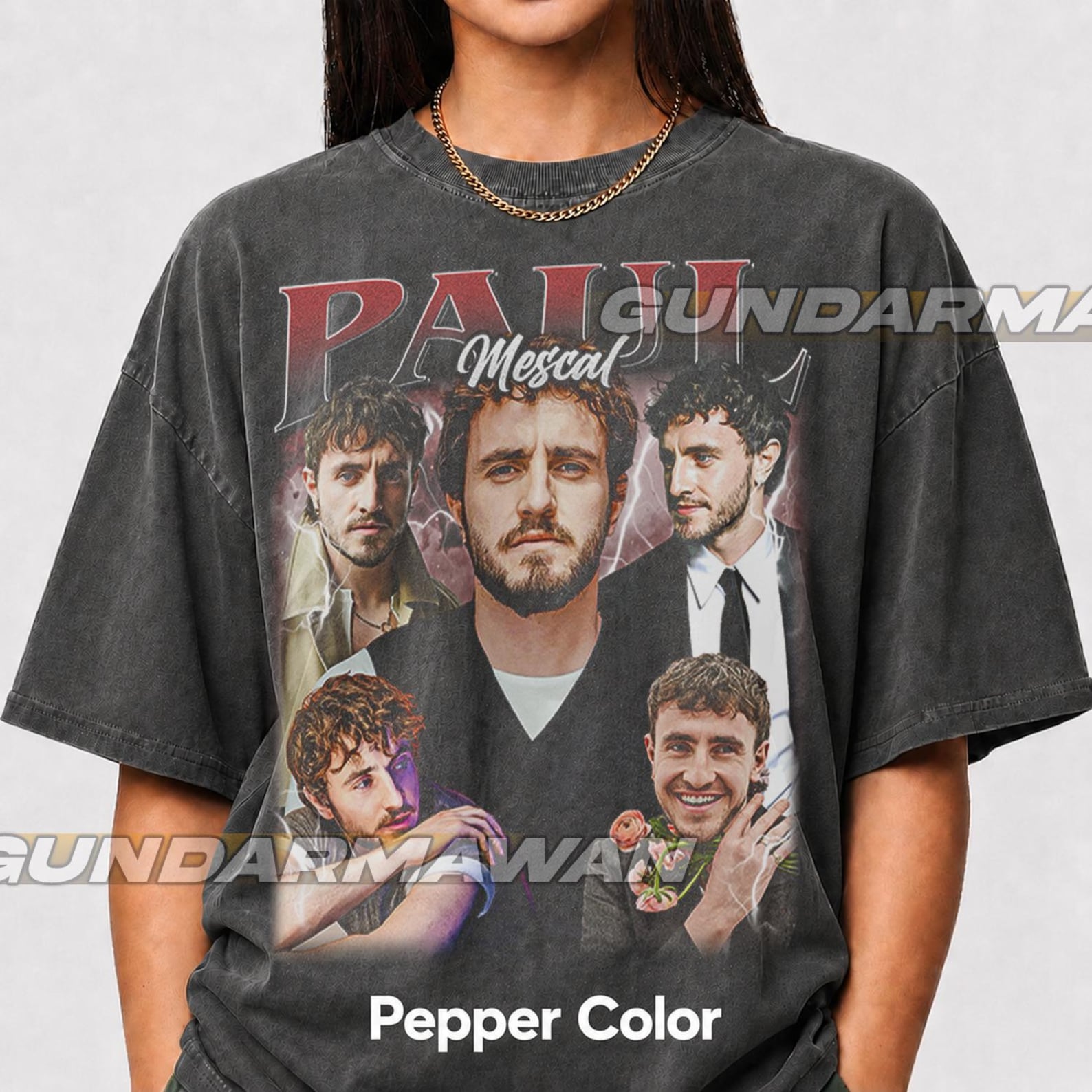 Paul Mescal Shirt Vintage Unisex Tee, Retro Bootleg Graphic T-Shirt, Paul Mescal Fan Gift, Aesthetic Movie Star Top for Her and Him FD S