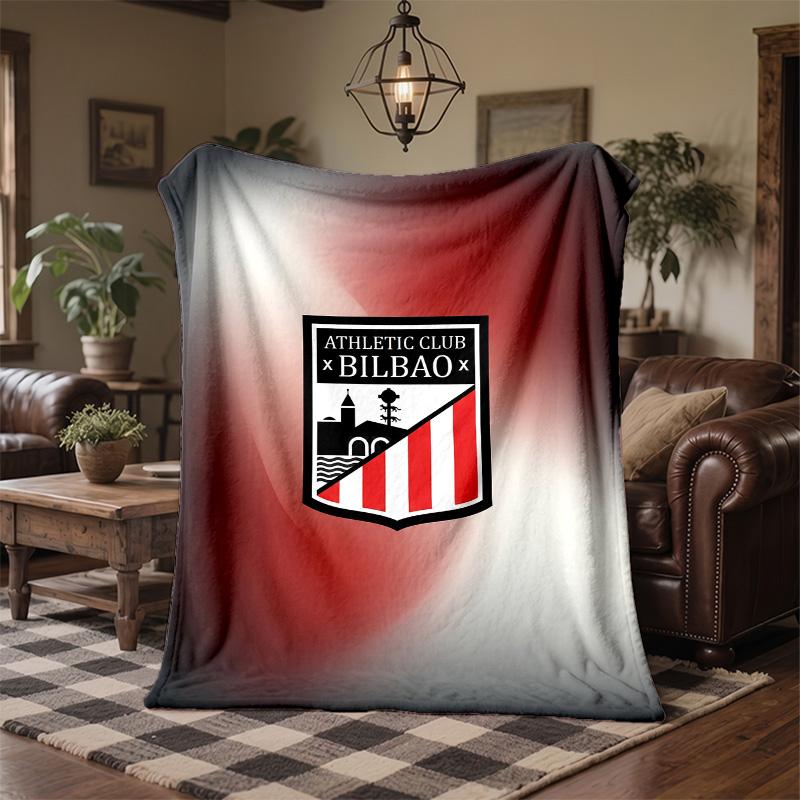 Athletic Bilbao Football Print Flannel Blanket Soft Warm Sofa Bed Throw Blanket For Home Office Bedroom