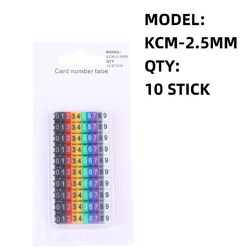 1/3 Sets Plastic Colourful C-Type Marker Number Tag Label Cable Markers For 2-3mm Wire Conspicuous And Easy To Identify