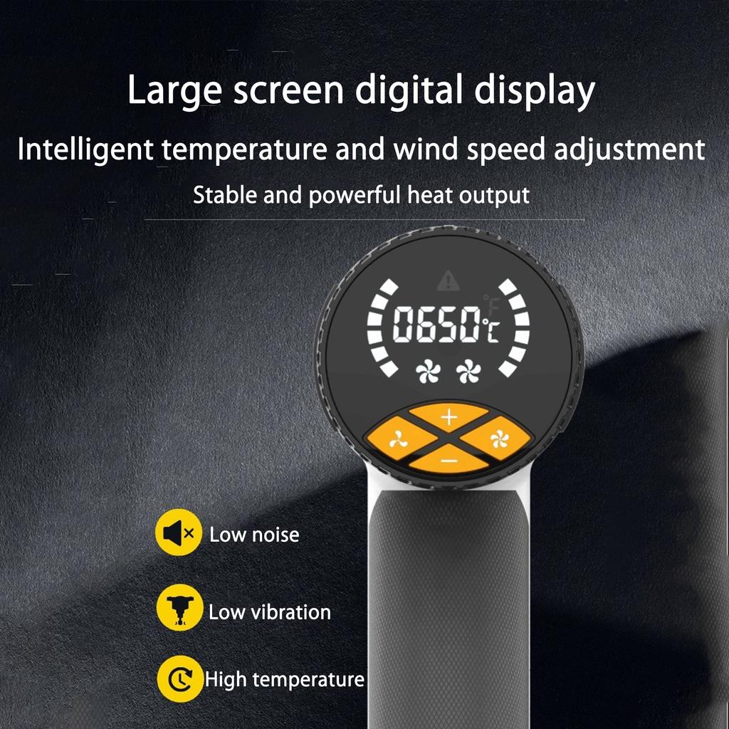 Small Hot Air Gun, Large-screen Digital Display Baking Gun, Glue-coated Thermostat Hot Air Gun, Memory Settings, Smart Chip