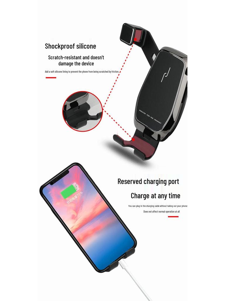 Wireless Charging Navigation Phone Holder for 17-21 Dongfeng Fengguang Cars