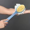 Double-Sided Long Handle Bath Brush Soft Sponge & Bristle Shower Scrubber for Deep Cleaning and Body Exfoliating