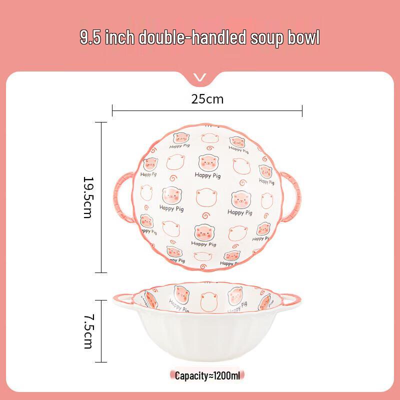 ZhiShi Ceramic Underglaze Cartoon Tableware Set
